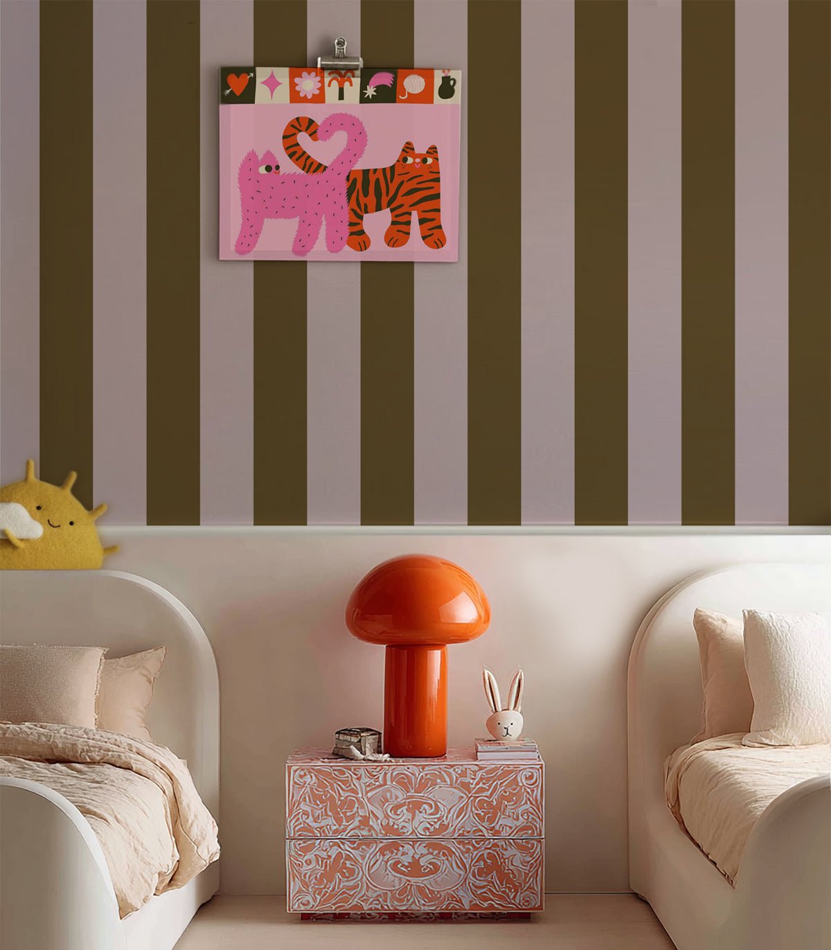 Tapeta Wilde Stripe Play Blush Honey - Wallcolors®
