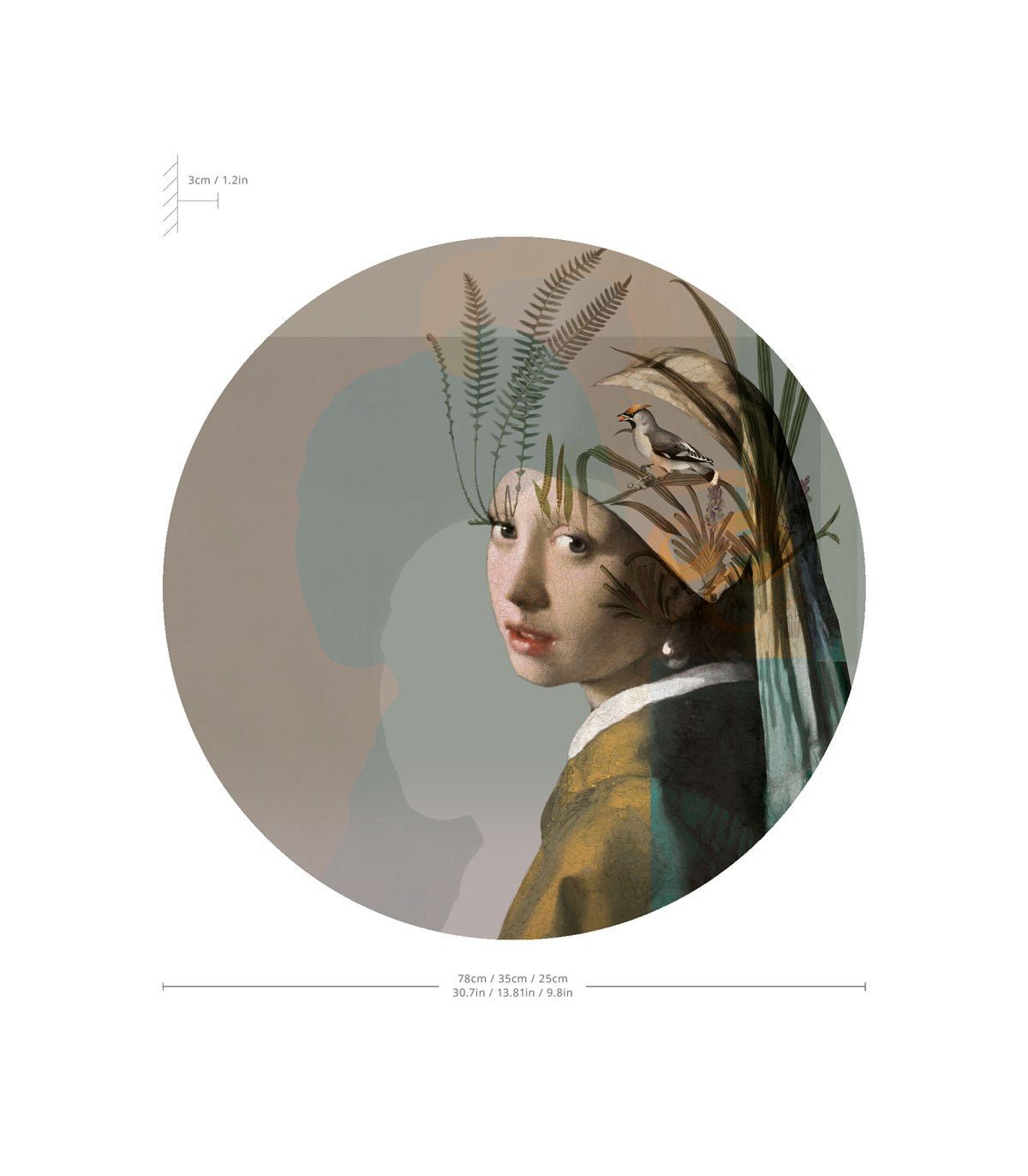 Dots Lighting Nature girl with the pearl - Wallcolors®