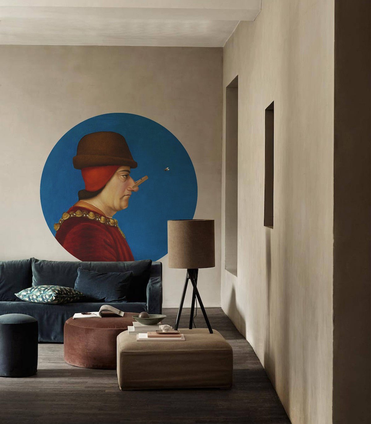Dots Man with Clip blue - Wallcolors®