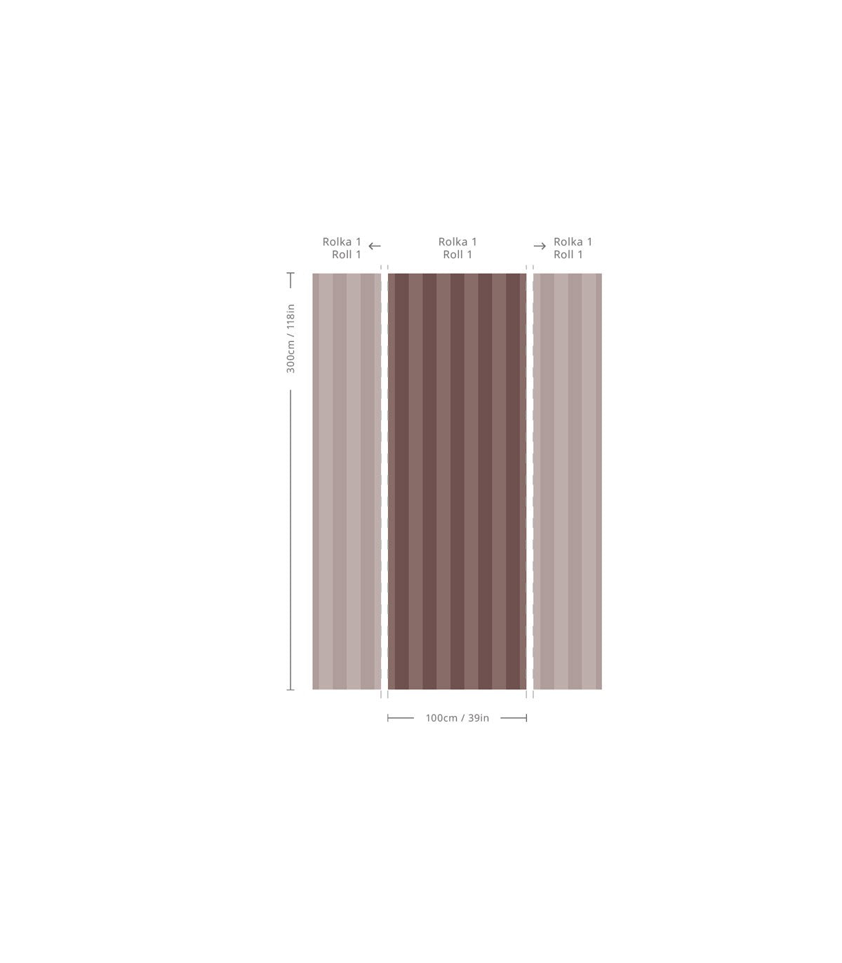 Tapeta Bold Stripe Cocoa