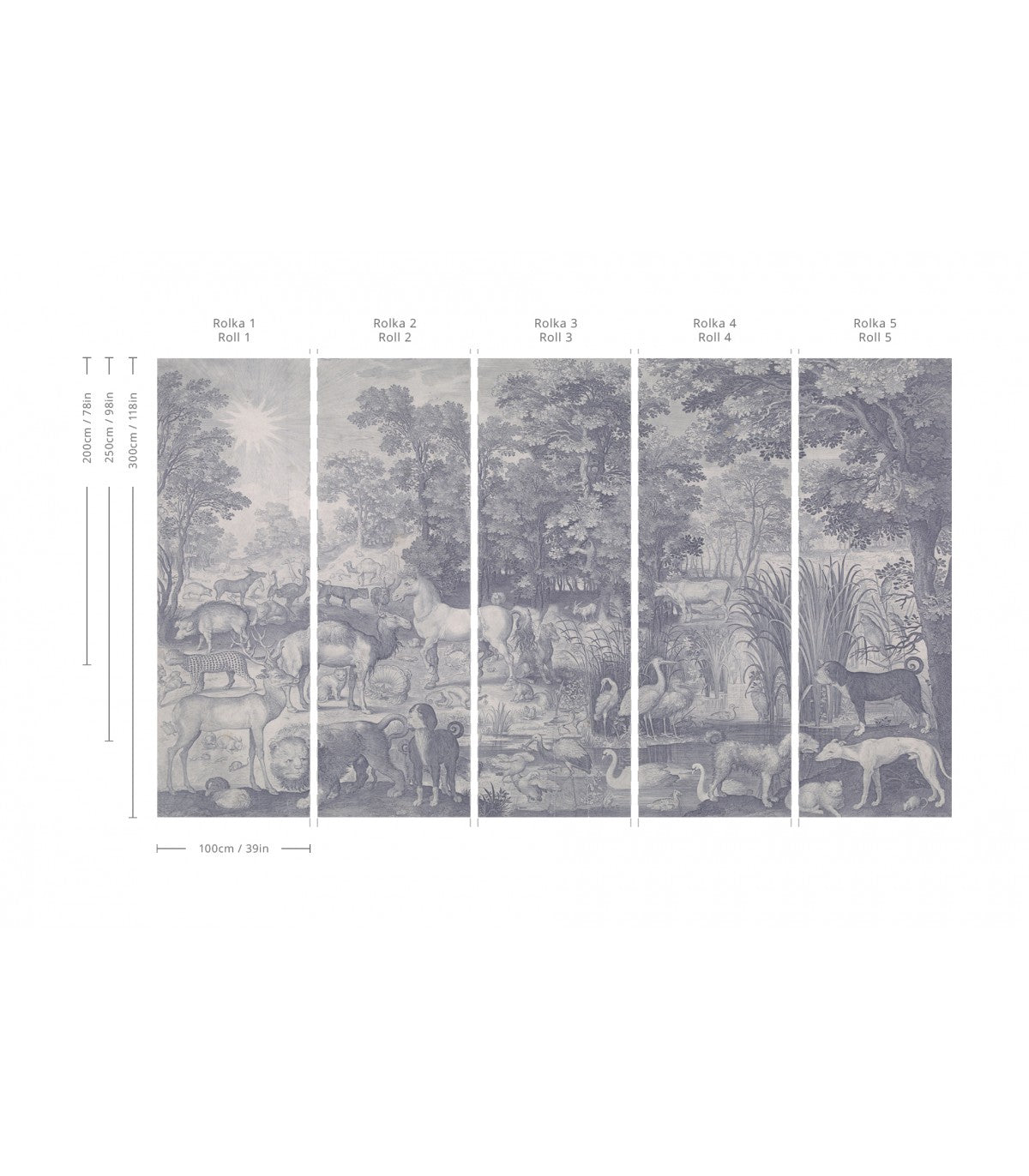 Tapeta Fauna Fresco Blue