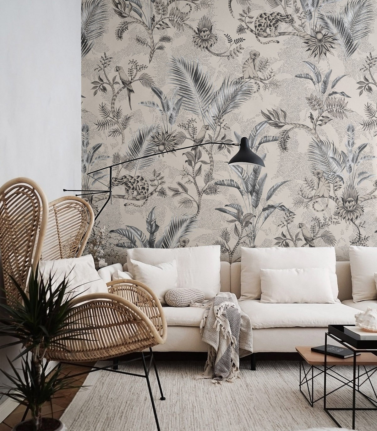 Tapeta Jungle Team Beige - Wallcolors®