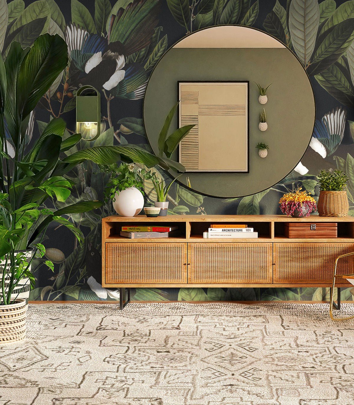 Tapeta Magpie Black - Wallcolors®
