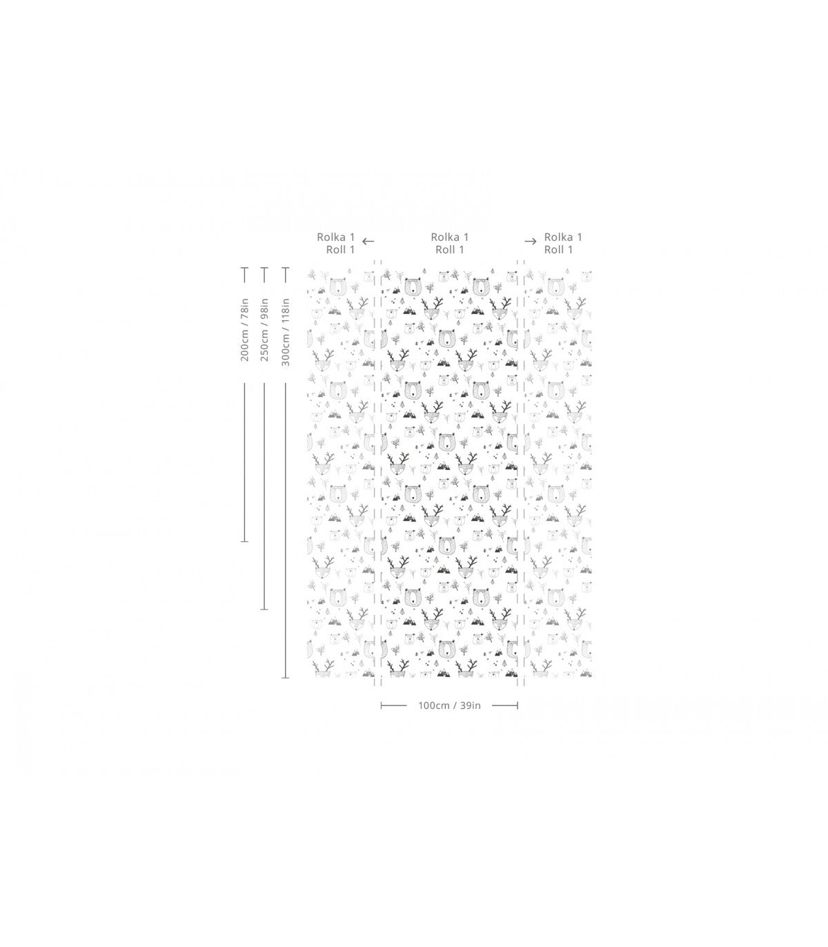 Tapeta Teddy Bears White - Wallcolors®