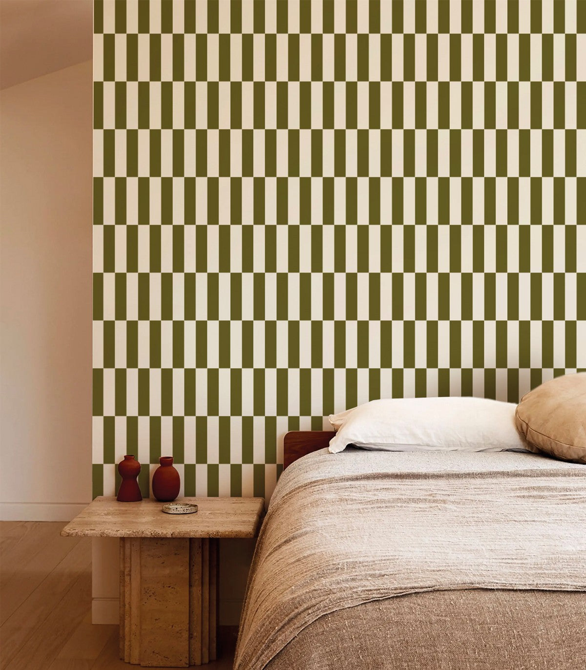Tapeta Tetris Stripe Olive