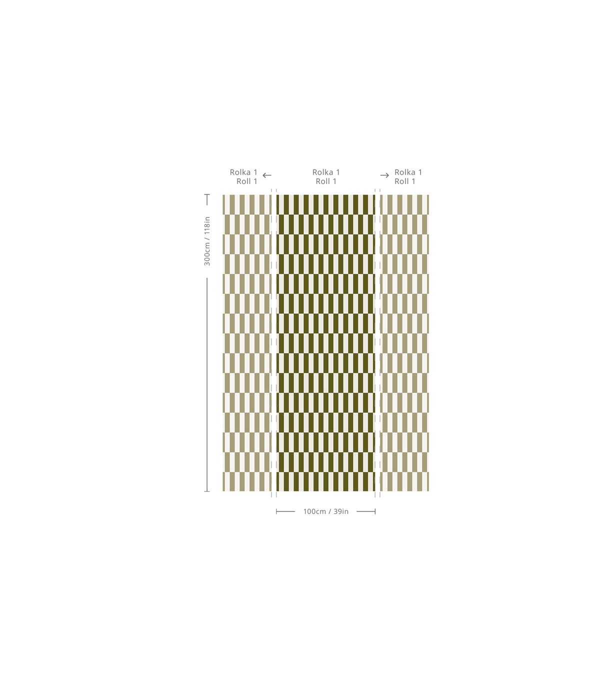 Tapeta Tetris Stripe Olive